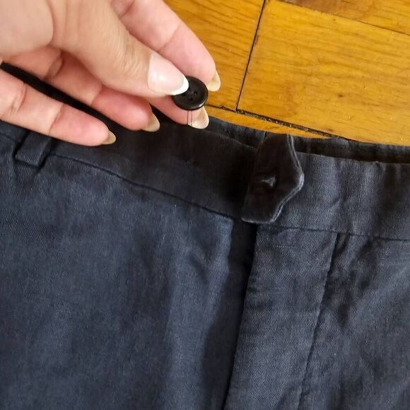 Giorgio Armani Le Collezioni Men’s 100% Linen Pants 38 x 28 High Waisted - Picture 9 of 13